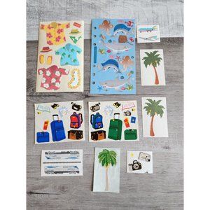 Scrapbook Stickers Beach Vacation Travel Destination Sticko LOT Grossman's #48